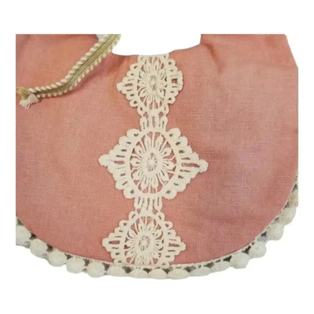 Boho Vintage Inspired Reversable Baby Bib with Matching Headbands Baby G…